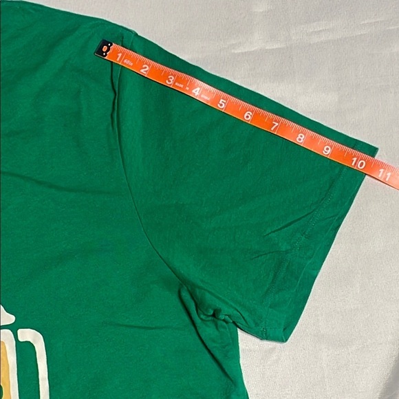 Green Graphic T-Shirt with Rainbow and Mug Design - Picture 5 of 9